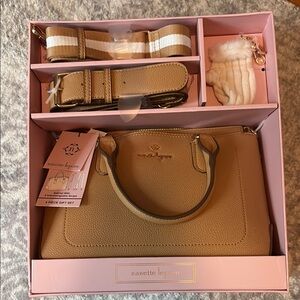 Nanette Lepore 4 Piece Set Tan Satchel Bag!